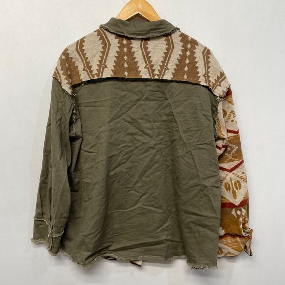 Davi & Dani Women Western Button Snap Shirt Jacket Size Medium Aztec M285 -8 - Picture 11 of 15